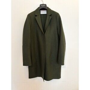 Harris Wharf London Cocoon Green Coat Size Medium-42 Minimalist Coat